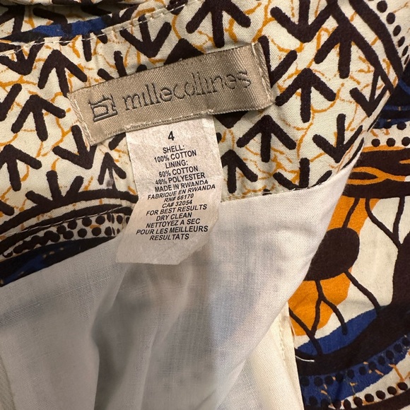 Anthropologie Mille Collines Maaike Navy and Orange Maxi Skirt Boho Ethnic - Picture 5 of 8